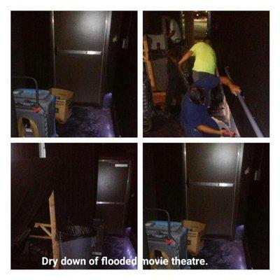 Dry down of Flood in Movie Theatre