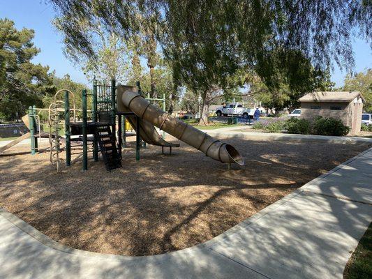 Playground and restrooms.