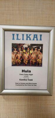 Hula performance every Friday night