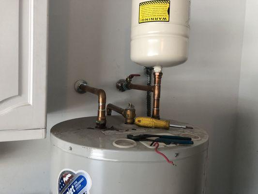 Install new water heater