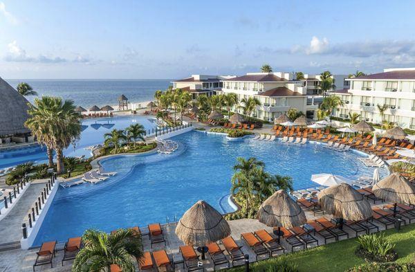 Moon Palace in Cancun, Mexico: aerial view.