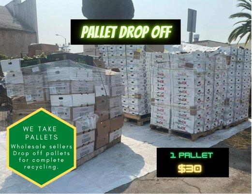 Pallet drop off $30 each