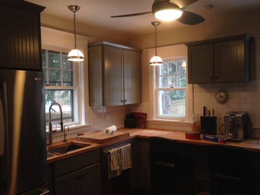 Interior Kitchen walls and Cabinets After