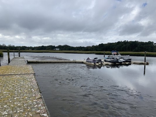 Two hours out from low tide