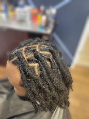 Retwist on chunky locs