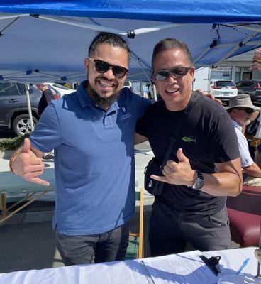 Masseuse David at their booth during the 2023 Fog Festival.