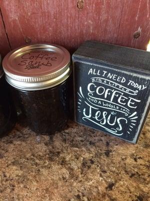 Coffee scrub -$4