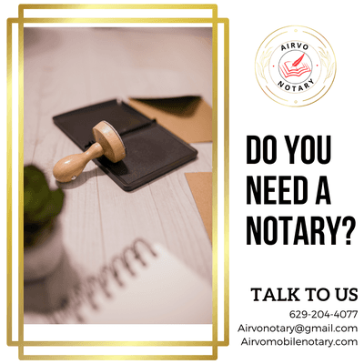 Airvo Notary is open to serving Nashville and surrounding areas! Call us for all your loan signing and notary needs.