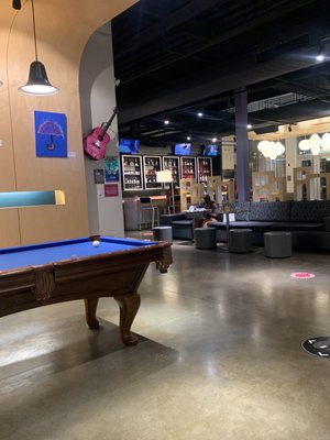 Play games and pool indoors