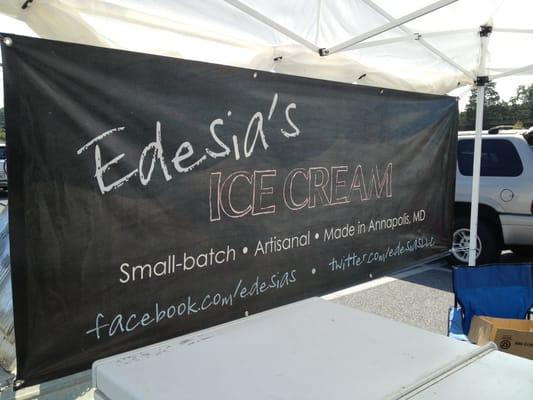 Edesia's stand at the Bowie Farmer's Market!