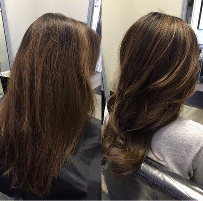 Perfect caramel balayage. Thanks Betty!