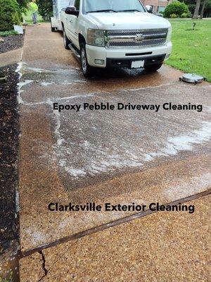 Epoxy Pebble Driveway Cleaning in Clarksville, TN. Our cleaning methods are not just modern, they are proven and second to none. Call Today!