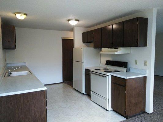 Kitchen: Dishwasher, Garbage Disposal, Range Stove/Oven with Vent, Full-Size Fridge