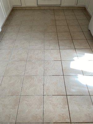 Kitchen tile before/after