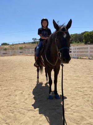 Gunner and our student Abby