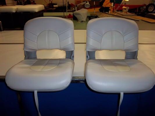 Triton Bass seats upholstered