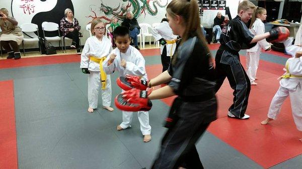 Students testing for their next belt