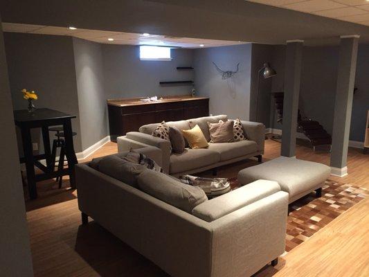 Featured on DYI Network - Rescue My Renovation - Episode "Drainy Days" Basement Reno