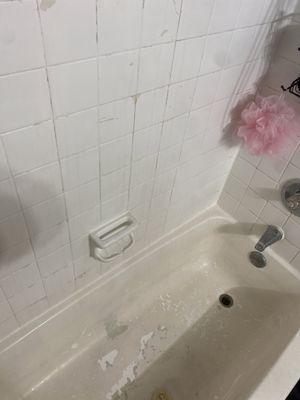 They spray paint the tub when you move in and when the paint wears off, you'll realize how unsanitary living here really is.