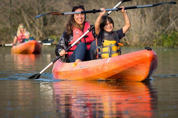 Kayaking with kids on the Paw Paw River - the perfect family activity!