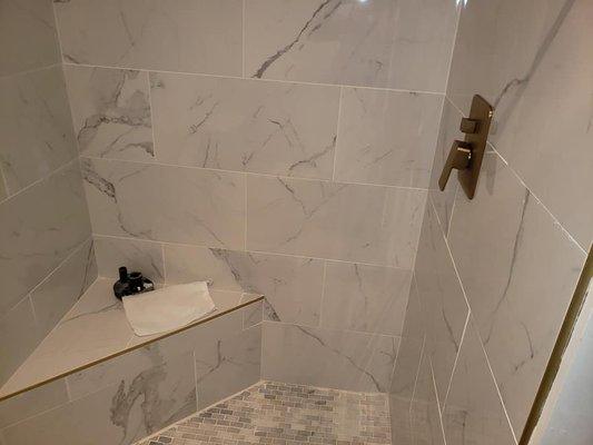 Shower tile installation