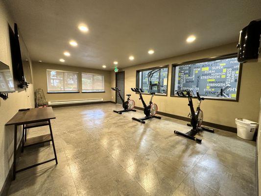 Cycling through fresh air and clean floors keeps you motivated to enter the gym!