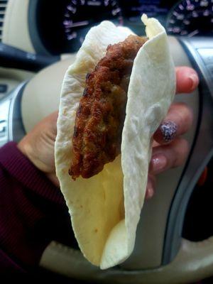 Where's the other half of my breakfast wrap meat? Not cool !!