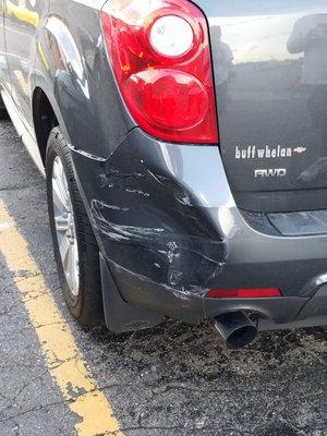 Terrible .. she should not be driving if she can't see over the wheel of a tank = a Ford Taurus vehicle