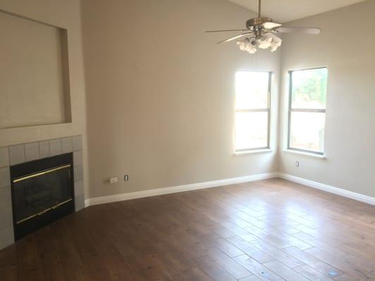 New baseboards and tile