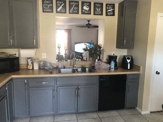 Kitchen cabinets refinished