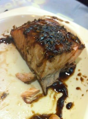 What's left of teriyaki salmon.