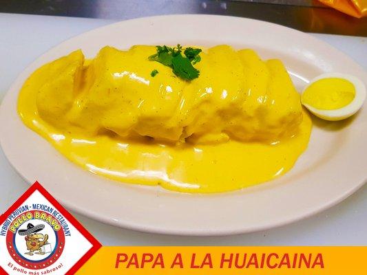 Papa a la huaicaina
 boiled potato slices with the delicious spicy huaicaina sauce.