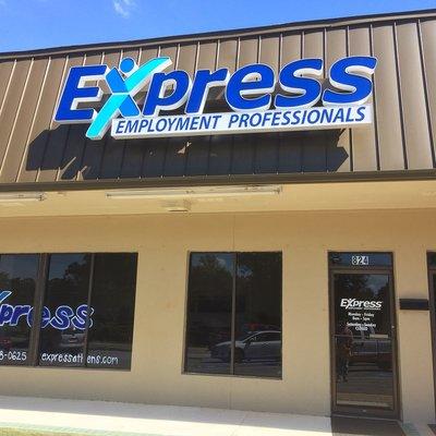 Express Employment channel letters