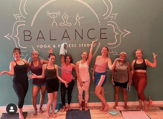 Our newest class, hot yoga!