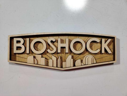 Custom sign made on the lasercutter