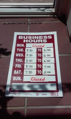 Anthonys barbershop year round business hours