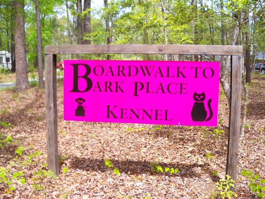 Boardwalk to Bark Place Kennel entrance