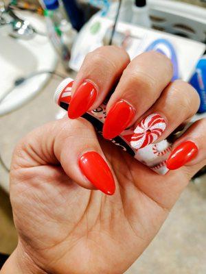 Candy cane nails