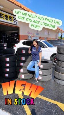 We receive used tires every week. So if you need to find or need one, call us or come visit us.