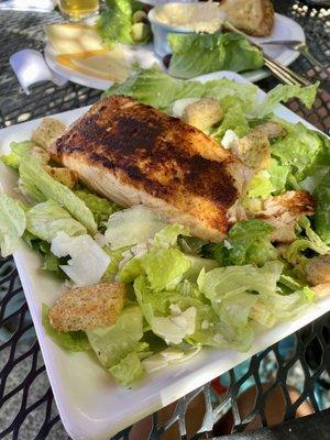 Blackened Salmon Caesar.....lick the back of your eyeballs good!!