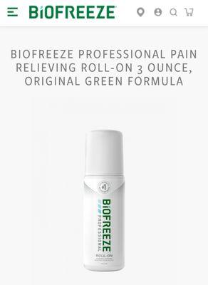 Professional Biofreeze Roll on