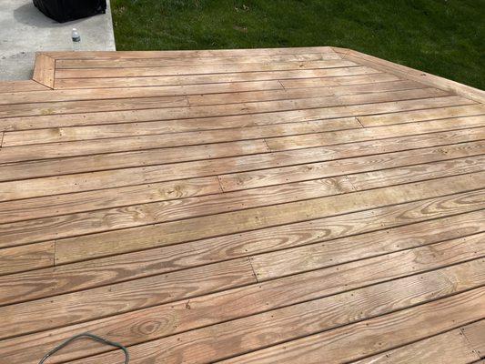 preparing a platform for painting, professional sanding and wood restoration