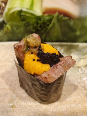 Miyazaki Seared with Uni.  Unbelievable