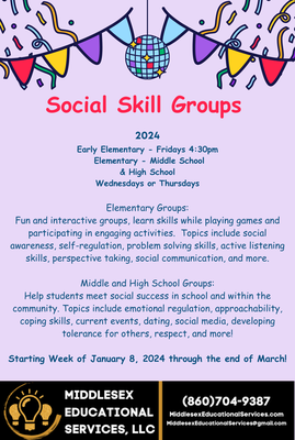 Social Skill Groups 2024