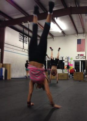 A little hand stand walking in the wod to spice things up.