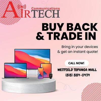 Sell your iPhone, iPad, Laptop, Smartwatch etc... For cash or trade-in credit at Airtech communications