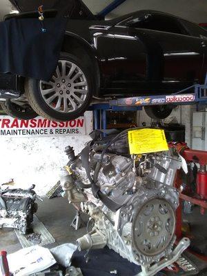 Motor swap on a Cadillac CTS