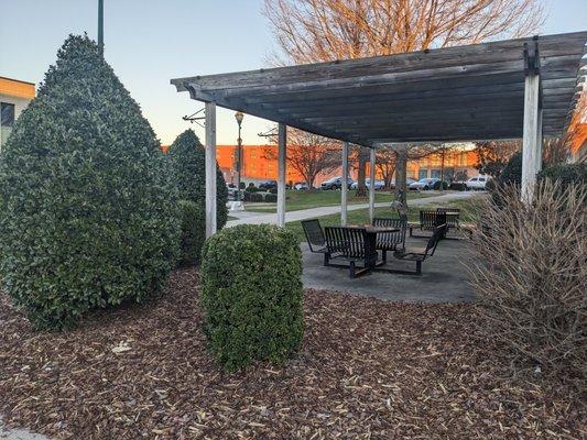 Gazebo next to the Letter A Bench Sculpture, Asheboro