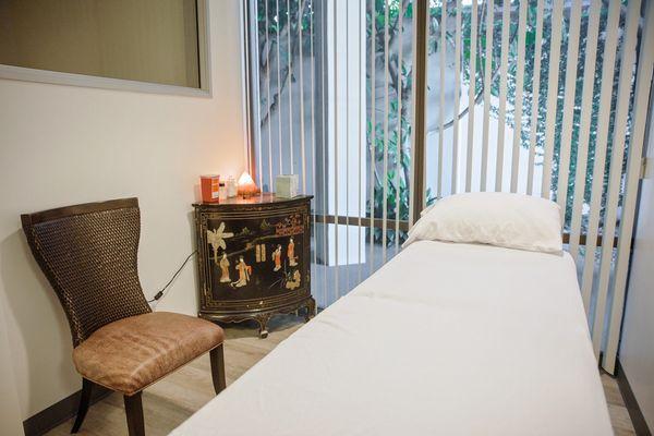 Treatment room in the Santa Barbara Herb Clinic