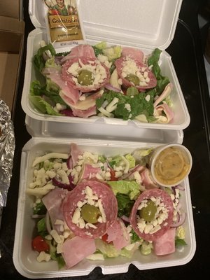 2 "side salads"